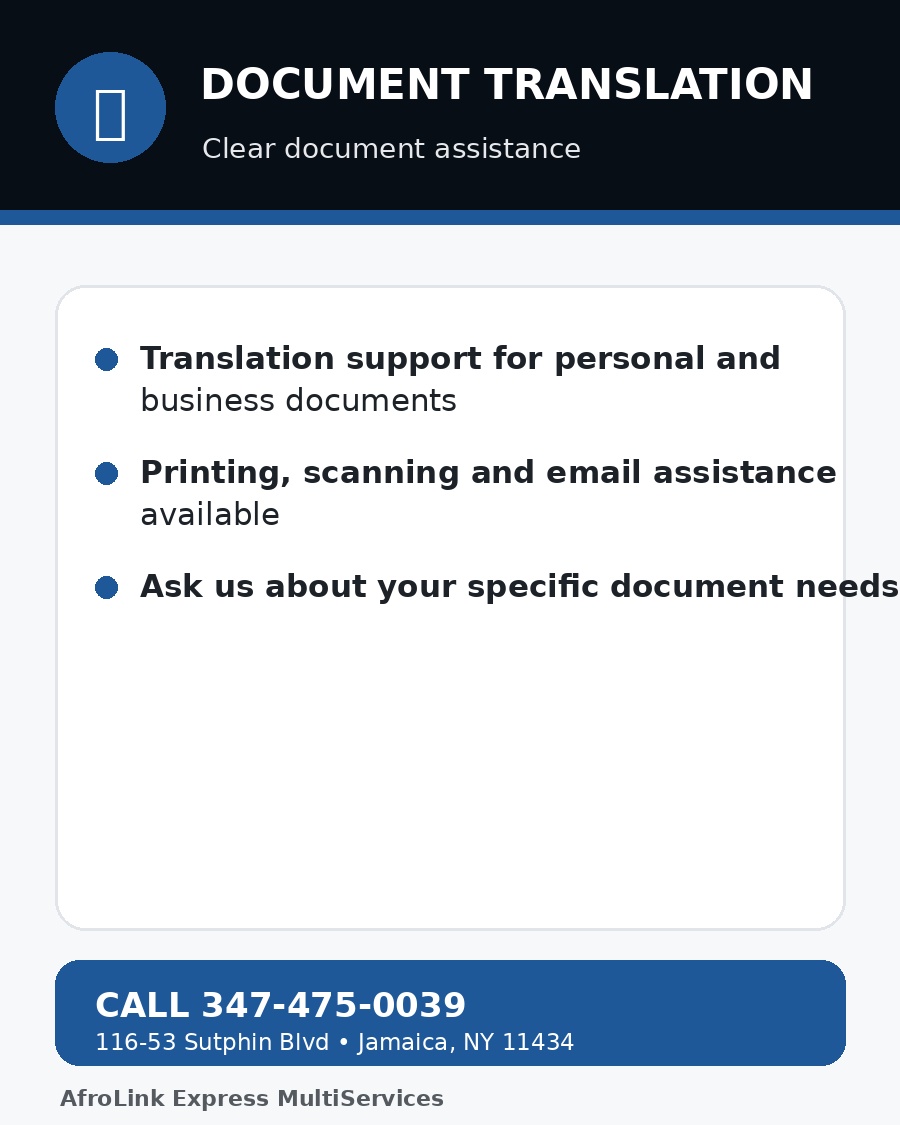 Document Translation flyer